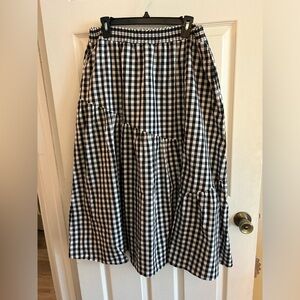 Gingham Midi Skirt